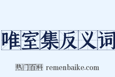 唯室集反义词是什么意思的图片
